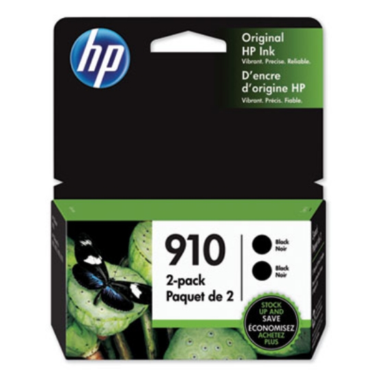 Picture of HP 910, (3JB40AN) 2-Pack Black Original Ink Cartridge