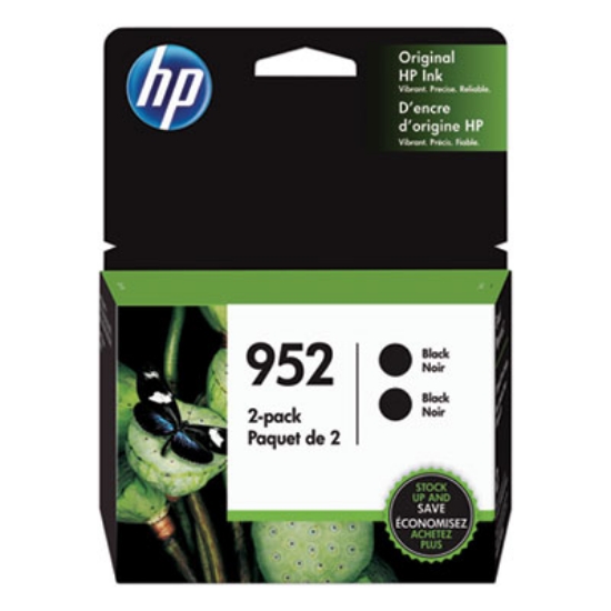 Picture of HP 952, (3YP21AN) 2-Pack Black Original Ink Cartridge