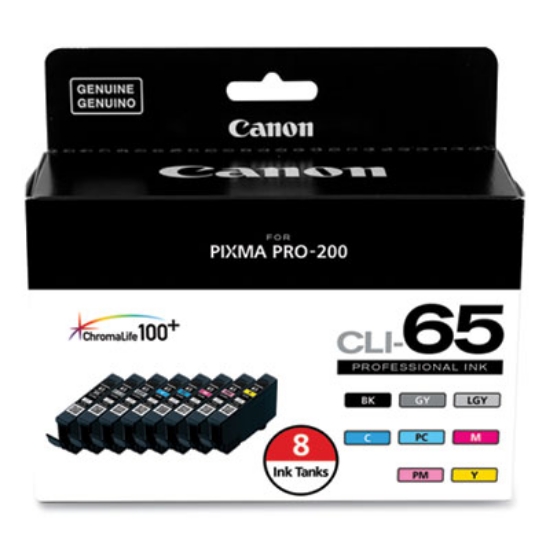 Picture of 4215C007 (CLI-65) Ink, Black/Cyan/Gray/Light Gray/Magenta/Photo Cyan/Photo Magenta/Yellow, 8/Pack