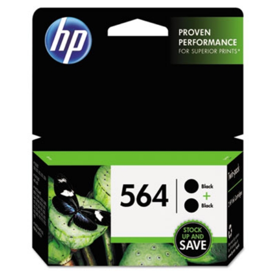 Picture of HP 564, (C2P51FN) 2-Pack Black Original Ink Cartridges