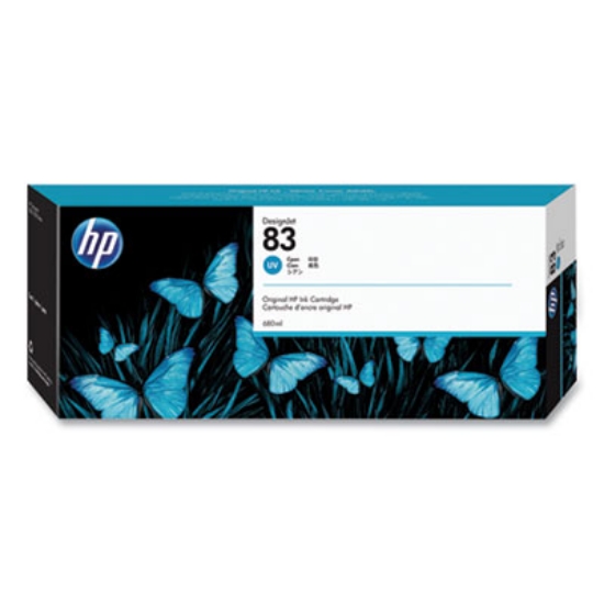 Picture of HP 83, (C4941A) UV Cyan Original Ink Cartridge