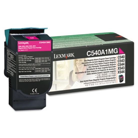 Picture of C540A1MG Return Program Toner, 1,000 Page-Yield, Magenta