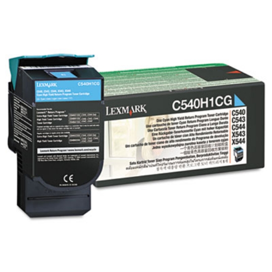 Picture of C540H1CG Return Program High-Yield Toner, 2,000 Page-Yield, Cyan