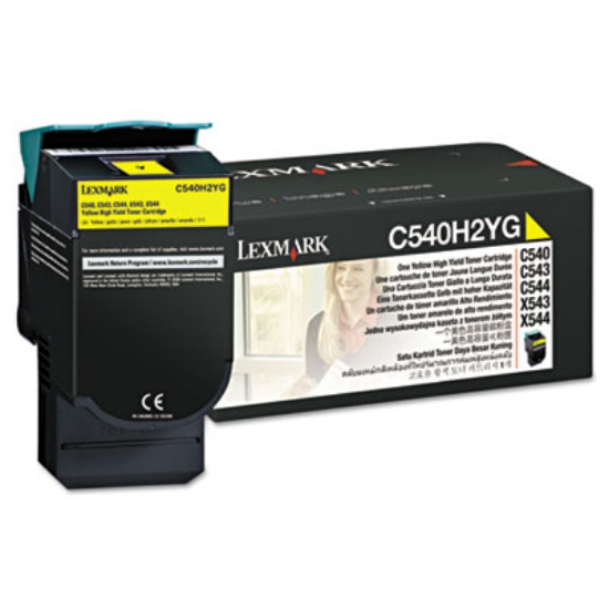 Picture of C540H2YG High-Yield Toner, 2,000 Page-Yield, Yellow