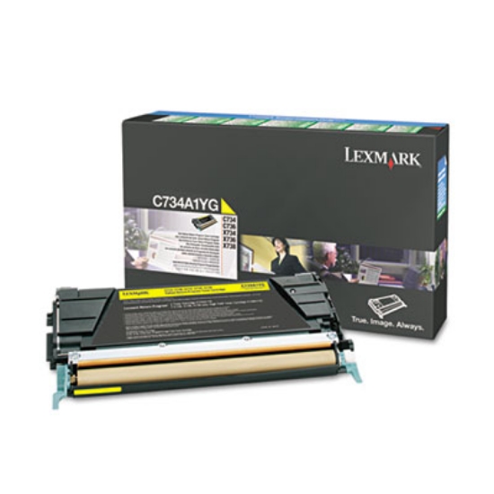 Picture of C734A1YG Return Program Toner, 6,000 Page-Yield, Yellow