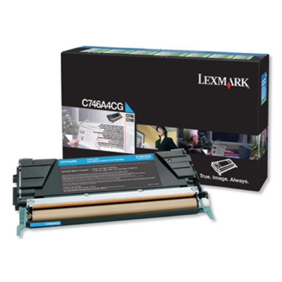 Picture of C746A4CG Return Program Toner, 7,000 Page-Yield, Cyan, TAA Compliant