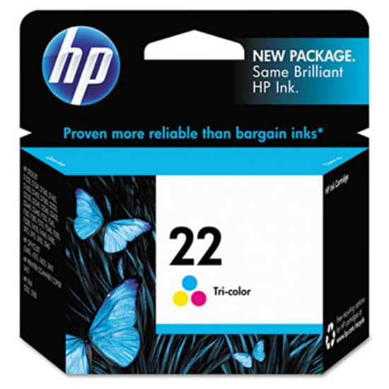 Picture of HP 22, (C9352AN) Tri-Color Original Ink Cartridge