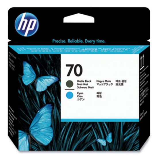 Picture of HP 70, (C9404A) Matte Black/Cyan Printhead