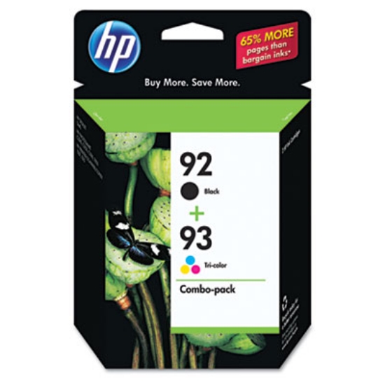 Picture of HP 92/HP 93, (C9513FN) 2-Pack Black/Tri-Color Original Ink Cartridges