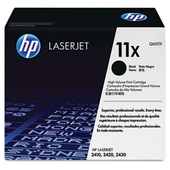 Picture of HP 11X, (Q6511X) High-Yield Black Original LaserJet Toner Cartridge