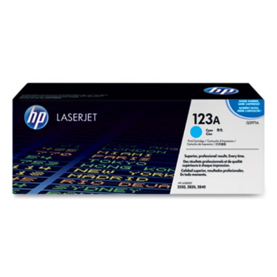 Picture of HP 123A, (Q3971A) Cyan Original LaserJet Toner Cartridge