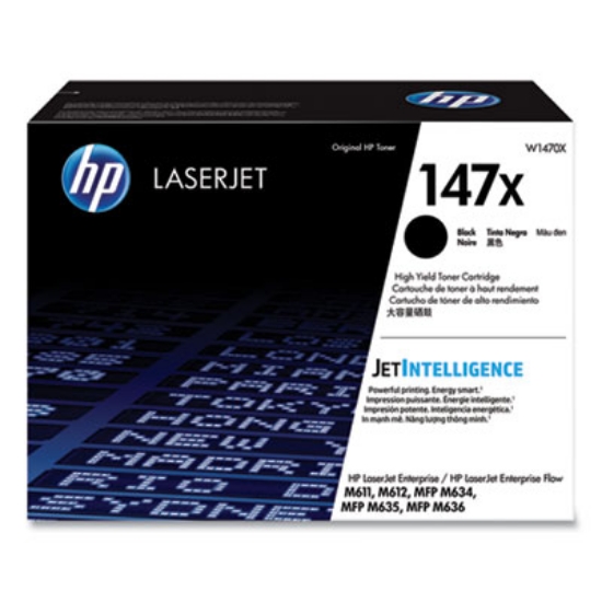 Picture of HP 147X, (W1470X) High-Yield Black Original LaserJet Toner Cartridge