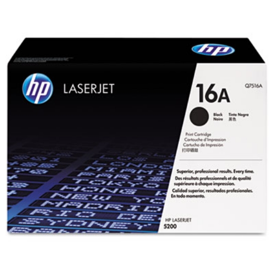 Picture of HP 16A, (Q7516A) Black Original LaserJet Toner Cartridge