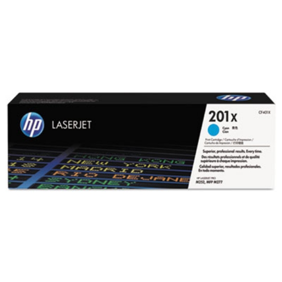 Picture of HP 201X, (CF401X) High-Yield Cyan Original LaserJet Toner Cartridge