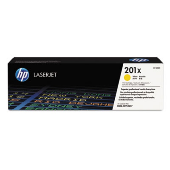 Picture of HP 201X, (CF402X) High-Yield Yellow Original LaserJet Toner Cartridge