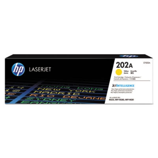 Picture of HP 202A, (CF502A) Yellow Original LaserJet Toner Cartridge