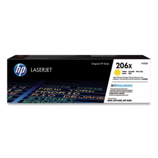 Picture of HP 206X, (W2112X) High-Yield Yellow Original LaserJet Toner Cartridge