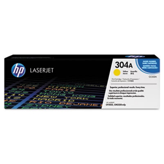 Picture of HP 304A, (CC532A) Yellow Original LaserJet Toner Cartridge