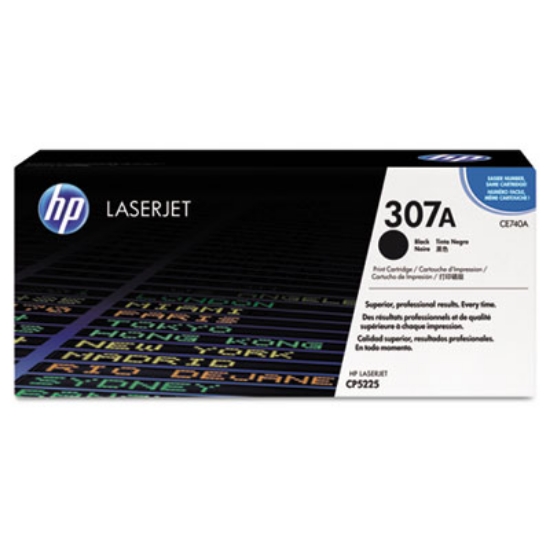 Picture of HP 307A, (CE740A) Black Original LaserJet Toner Cartridge