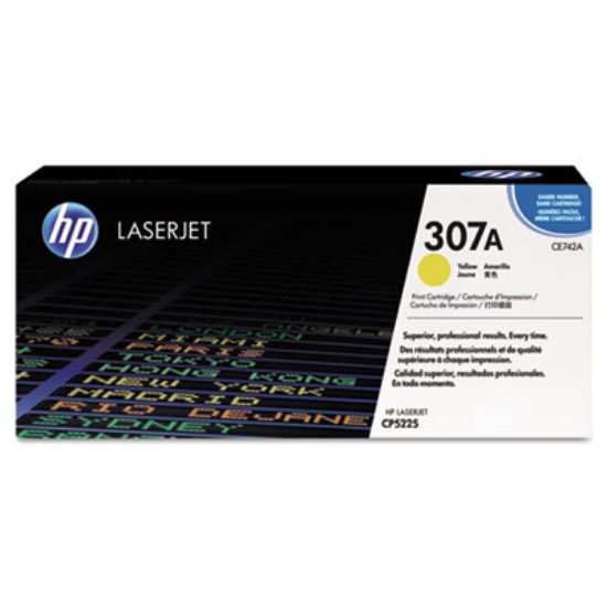 Picture of HP 307A, (CE742A) Yellow Original LaserJet Toner Cartridge