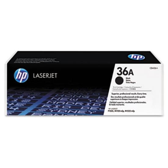 Picture of HP 36A, (CB436A) Black Original LaserJet Toner Cartridge