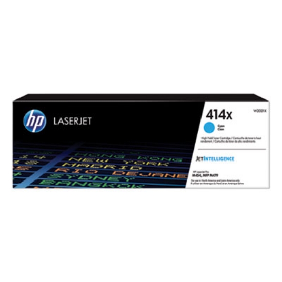 Picture of HP 414X, (W2021X) High-Yield Cyan Original LaserJet Toner Cartridge