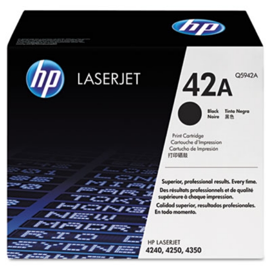 Picture of HP 42A, (Q5942A) Black Original LaserJet Toner Cartridge