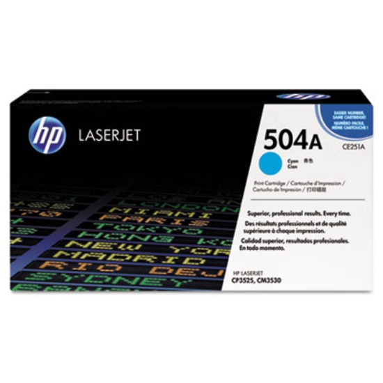 Picture of HP 504A, (CE251A) Cyan Original LaserJet Toner Cartridge