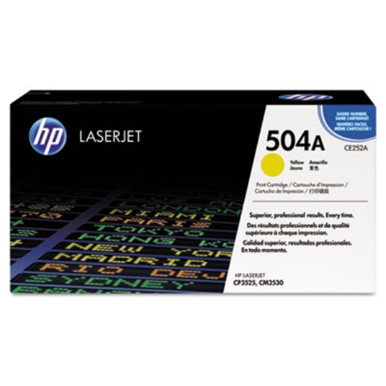 Picture of HP 504A, (CE252A-G) Yellow Original LaserJet Toner Cartridge for US Government