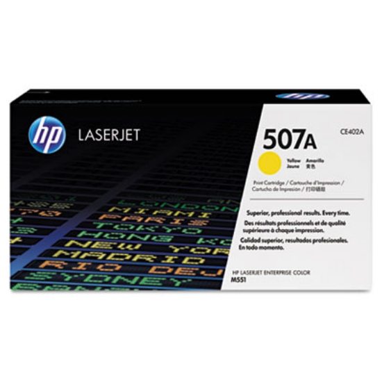 Picture of HP 507A, (CE402A-G) Yellow Original LaserJet Toner Cartridge for US Government