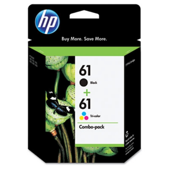 Picture of HP 61, (CR259FN) 2-Pack Black/Tri-Color Original Ink Cartridges