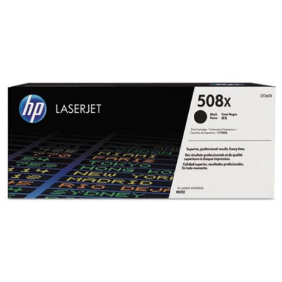 Picture of HP 508X, (CF360X) High-Yield Black Original LaserJet Toner Cartridge