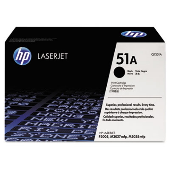 Picture of HP 51A, (Q7551A) Black Original LaserJet Toner Cartridge