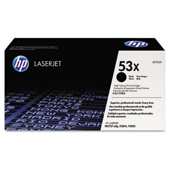 Picture of HP 53X, (Q7553X) High-Yield Black Original LaserJet Toner Cartridge