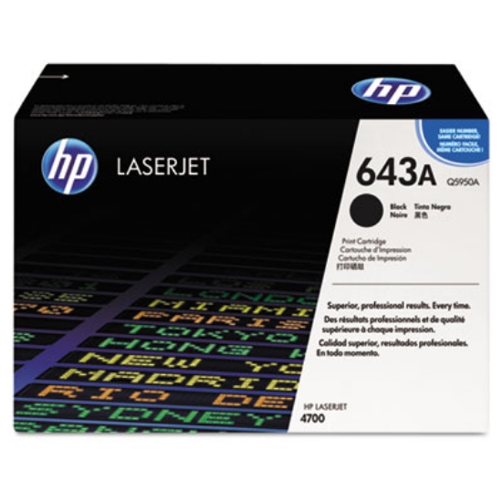 Picture of HP 643A, (Q5950A) Black Original LaserJet Toner Cartridge