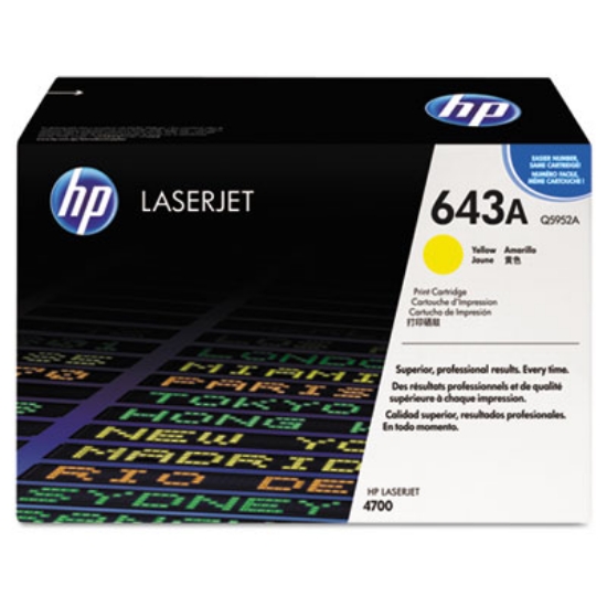 Picture of HP 643A, (Q5952A) Yellow Original LaserJet Toner Cartridge