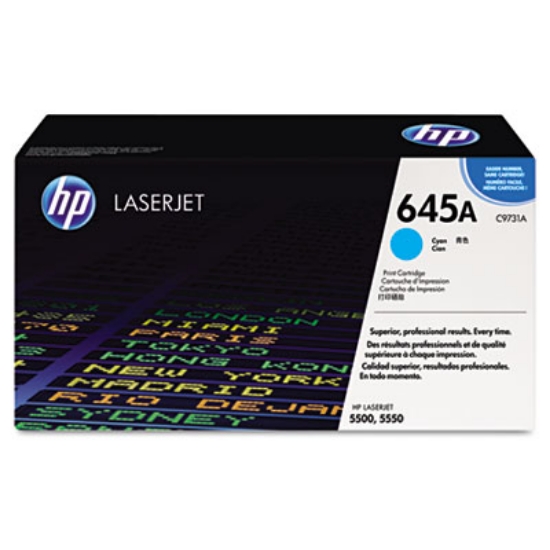 Picture of HP 645A, (C9731A) Cyan Original LaserJet Toner Cartridge