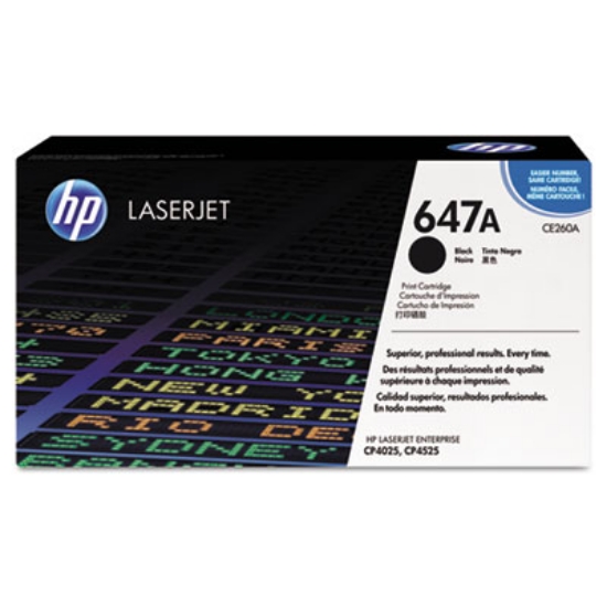 Picture of HP 647A, (CE260A) Black Original LaserJet Toner Cartridge