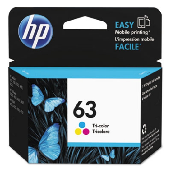 Picture of HP 63, (F6U61AN) Tri-Color Original Ink Cartridge