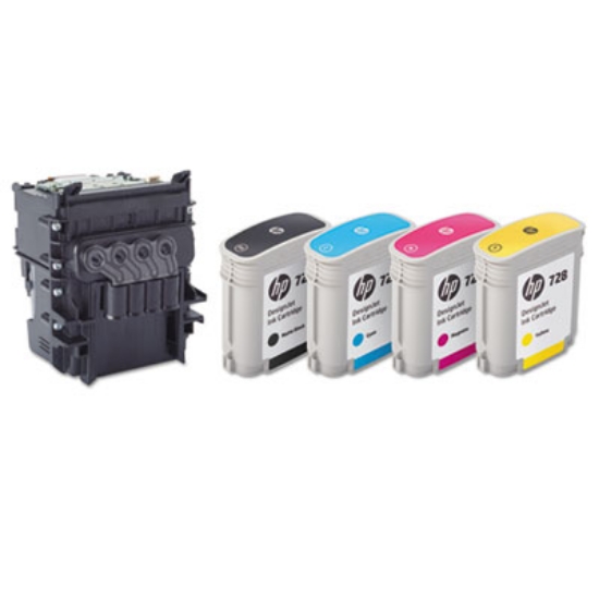 Picture of HP 729, (F9J81A) Black/Cyan/Magenta/Yellow Printhead