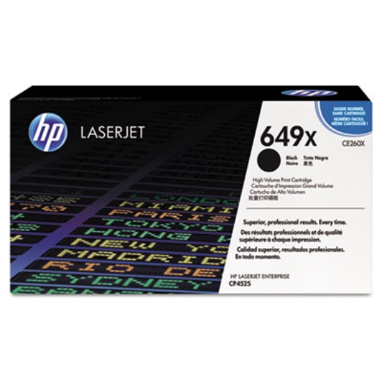 Picture of HP 649X, (CE260X) High-Yield Black Original LaserJet Toner Cartridge