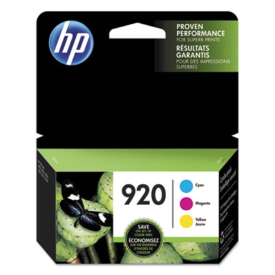 Picture of HP 920, (N9H55FN) 3-Pack Cyan/Magenta/Yellow Original Ink Cartridges