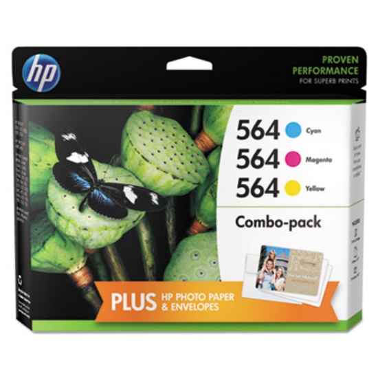 Picture of HP 564, (N9H57FN) 3-Pack Cyan/Magenta/Yellow Original Ink Cartridges