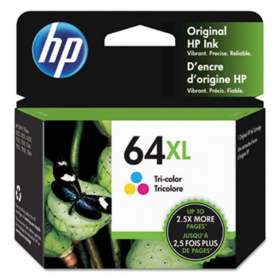 Picture of HP 64XL, (N9J91AN) High-Yield Tri-Color Original Ink Cartridge