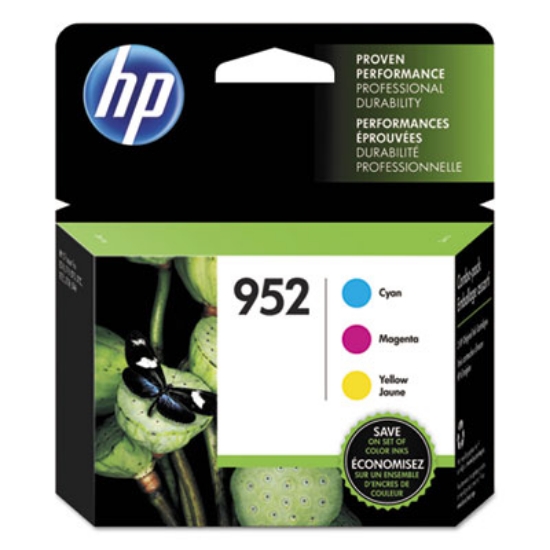 Picture of HP 952, (N9K27AN) 3-Pack Cyan/Magenta/Yellow Original Ink Cartridges