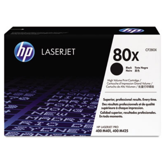 Picture of HP 80X, (CF280X) High-Yield Black Original LaserJet Toner Cartridge