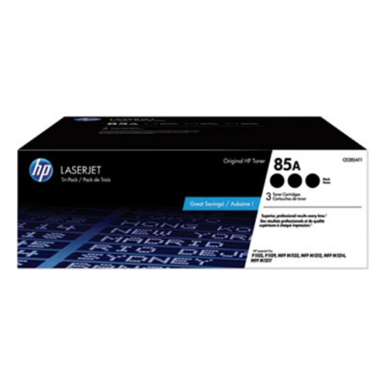 Picture of HP 85A, (CE285A-T) 3-Pack Black Original LaserJet Toner Cartridges