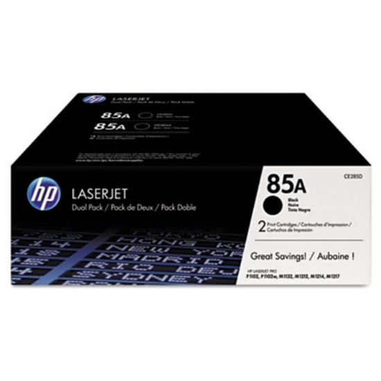 Picture of HP 85A, (CE285D) 2-Pack Black Original LaserJet Toner Cartridges