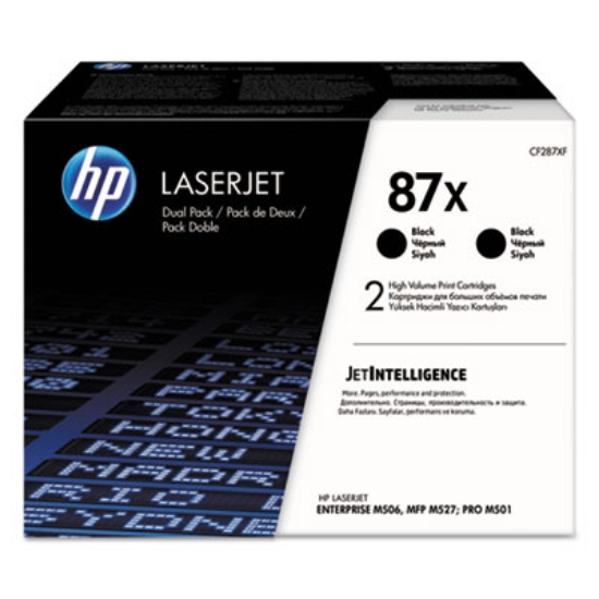 Picture of HP 87X, (CF287X-D) 2-Pack High-Yield Black Original LaserJet Toner Cartridges