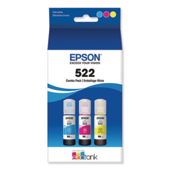 Picture of T522520-S (T522) Ultra High-Capacity Ink, Cyan/Magenta/Yellow, 3/Pack